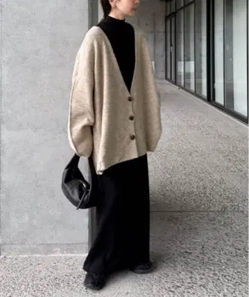 select MOCA by son 슬리브 링킹 V넥 가디건