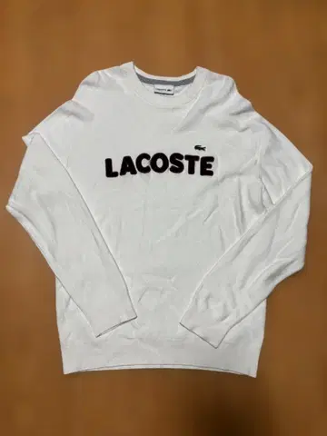 라코스테 니트 트레이닝복 자수 와펜 화이트
