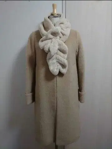 SHIPS 모헤어 코트 머플러 포함 미사용 새상품 택 포함