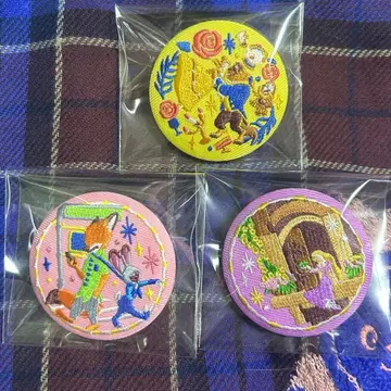 디즈니 자수 캔뱃지 비스킷 2