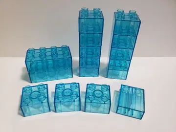 레고 듀플로 클리어 부품 투명 블루 정품 LEGO