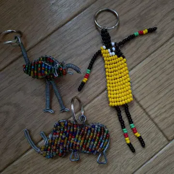 아프리카 스타일 비즈 키링 세트 아프리카 케냐