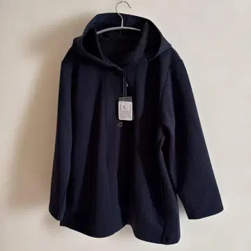 네이비 후드 부착 자켓 L 사이즈