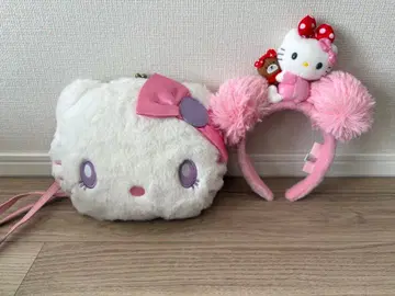 USJ 유니버셜 키티 가마구치 미니백 & 머리띠 세트