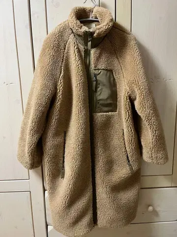 ACASAM 플리스 롱 자켓 베이지