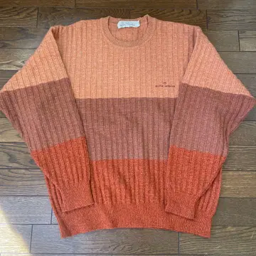 mila schon 오렌지 계열 리브 스웨터