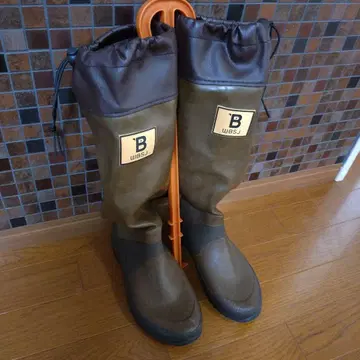 일본 야생 조류 버드 워칭 장화 브라운 S