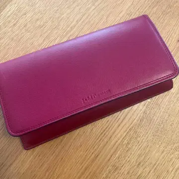 jmdavidson 버건디 가죽 장지갑 슬림 캐시리스