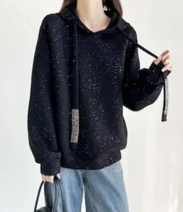 컨디션 최상 라메 데코레이션 맨투맨 상의 후드티 후디 래글런