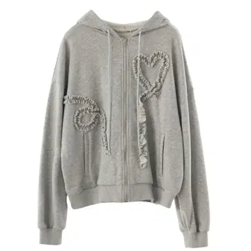 [ idem ] heart frill hoodie 하트 프릴 후디