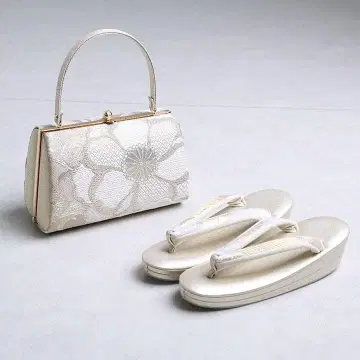 [새상품] 조리백 세트 탁한 계열 모던 꽃무늬 24.5cm 03792