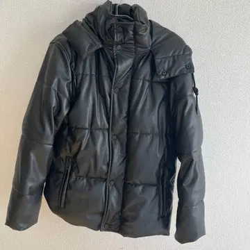 ZARA 가죽 다운 자켓