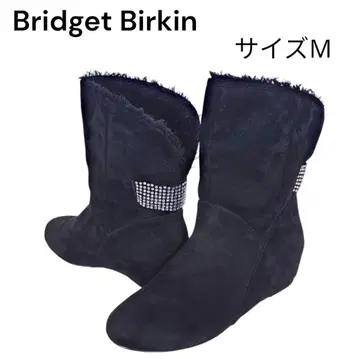 컨디션 최상 Bridget Birkin 큐빅 무톤 부츠 M 블랙