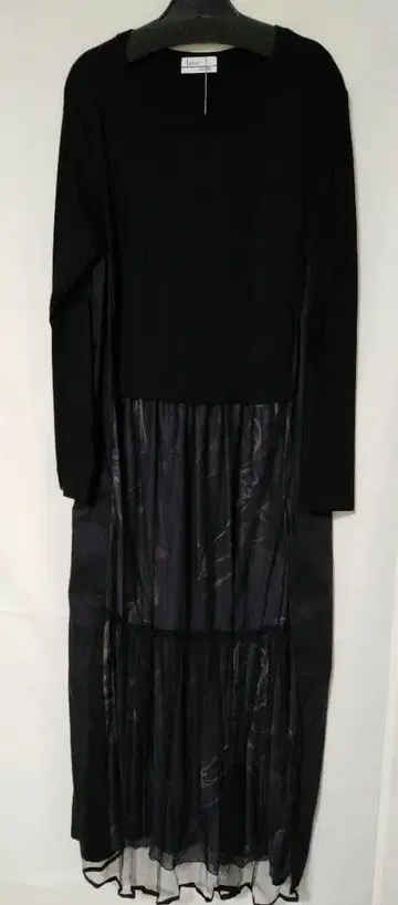 Lasud 시어 레이어드 원피스 블랙