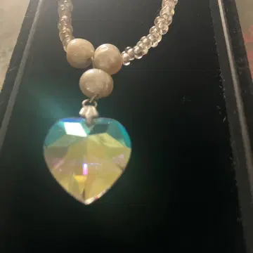 스와로브스키 유리 하트 목걸이