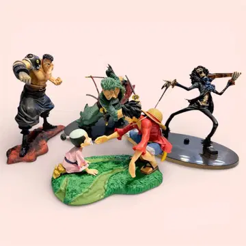 원피스 피규어 4체 세트 루피&모노노스케 조로 브룩 제트