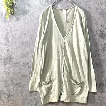 주티 드 슈 세트 긴팔 가디건 겉옷 버튼 프론트 오픈 면 내추럴