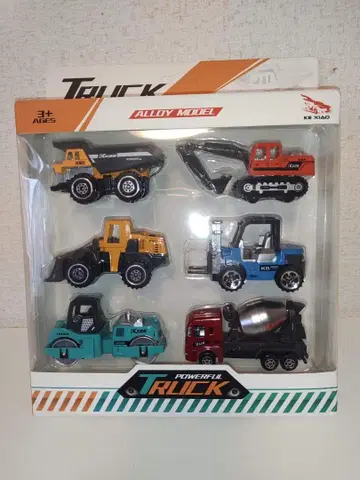 합금제 건설 기계 미니카 6대 세트 X'mas 선물 남아(3~6세)