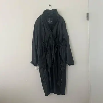 RAINS 블랙 롱 코트 ML