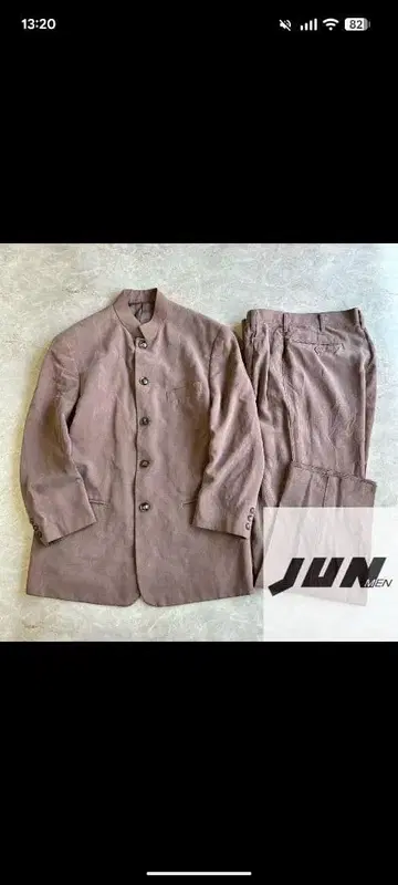 빈티지 마오 카라 수트 셋업 스탠드 카라 기믹 시모키타자와