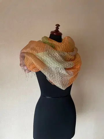 갤러리 린 대형 쉬폰 스톨 순수 실크