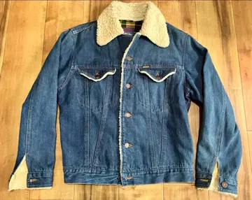 일본산 빈티지 BISON 바이슨 보아 데님 자켓 70s80s