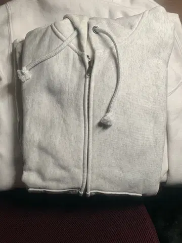 GU 그레이 집업 후드티