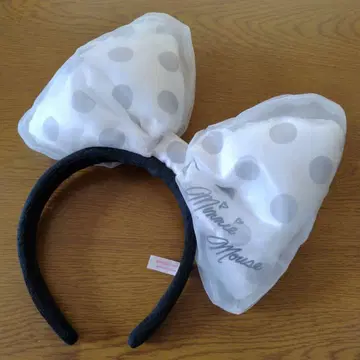 미니 마우스의 화이트 리본 머리띠 도쿄 디즈니 리조트