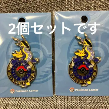 2개 세트 포켓몬 센터 메가 도쿄 미라이돈 피카츄 로고 핀즈