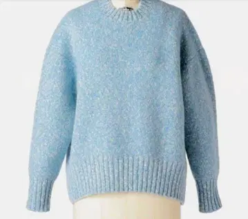 Drawer 5G 밀라노 리브 슬라브 크루넥 라이트 블루