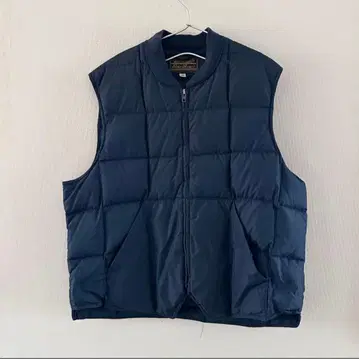 80's Eddie Bauer 다운 베스트 네이비 48 빈티지