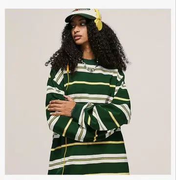 인터플레이] 티셔츠 멀티 보더 롱티 ( UNISEX