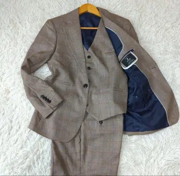 컨디션 최상 수트 쓰리피스 셋업 글렌체크 웨딩 촬영 결혼식