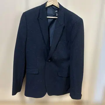 H&M 울 싱글 자켓 네이비