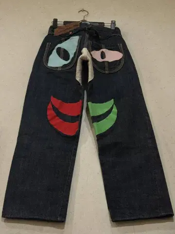 야마네 Lot 0018 피카소 자수 신치 벨트 셀비지 데님 27