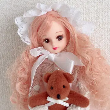 [인형만] 핑크 헤어 리카짱 웨이브 롱