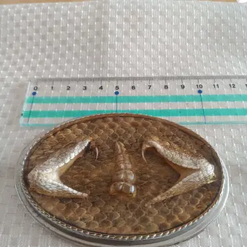 뱀 가죽과 손톱 장식 벨트 루프