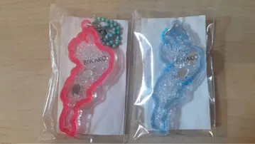 비와코 아크릴 키링 스카이블루, 핑크 2개 세트