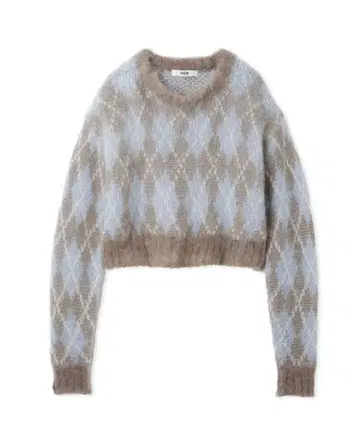 브러쉬드 아가일 스웨터 furfur