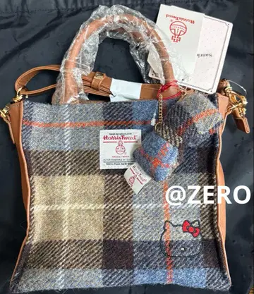 해리스 트위드 헬로키티 2WAY 숄더백 산리오 시마무라