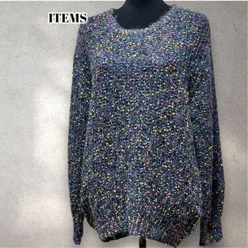 아이템즈 시어 네프 니트 오버 사이즈 스웨터 멀티 컬러