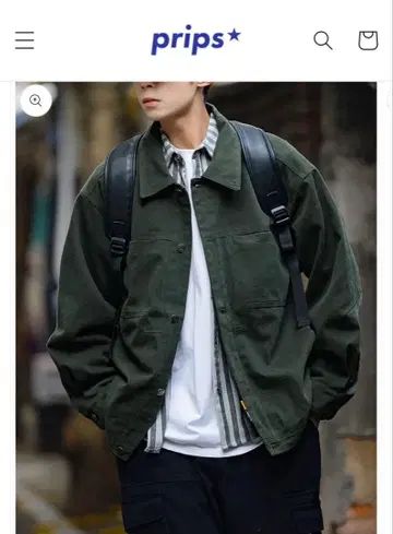 prips 밀리터리 워크 자켓 그린