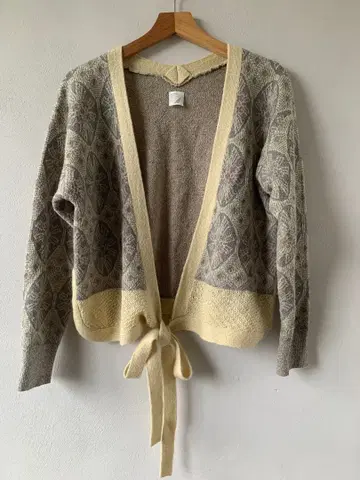 nitca 기하학 패턴 긴팔 가디건