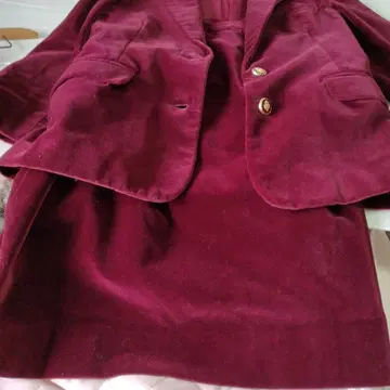 버건디 벨벳 셋업