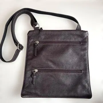 MAXIMA 천연 가죽 숄더백 브라운 다크 브라운 이탈리아제 남녀 공용