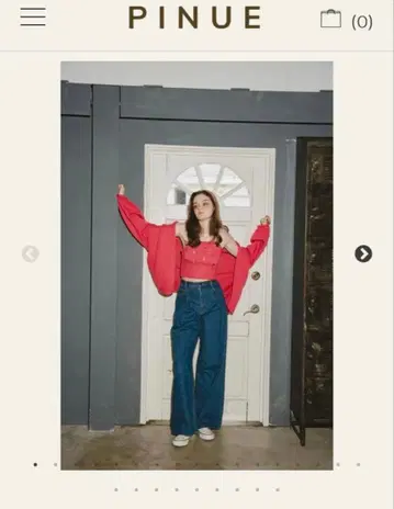 pinue 턱 데님 팬츠 (BLUE)