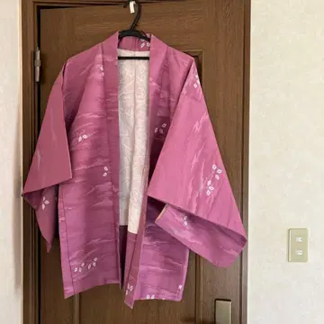 [일본 의류] 겉옷 옅은 보라색 꽃무늬