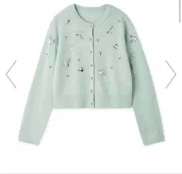 셀포드 2025AW 페탈 비쥬 가디건 민트