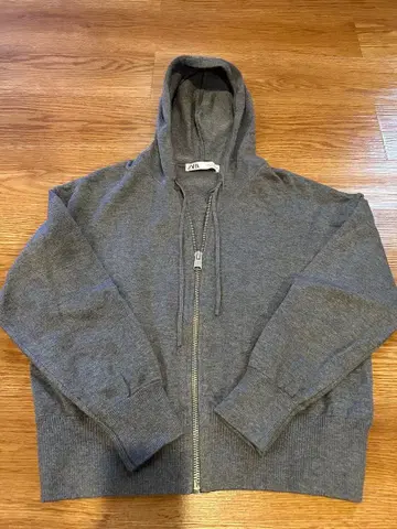 ZARA 그레이 풀 집업 후드티 S 사이즈