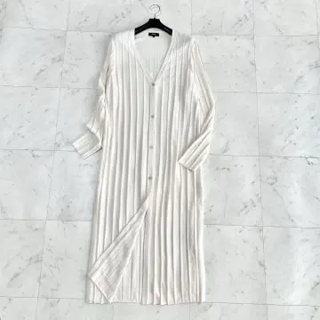 새상품급 Theory 가디건 롱 모 100% 아이보리 M